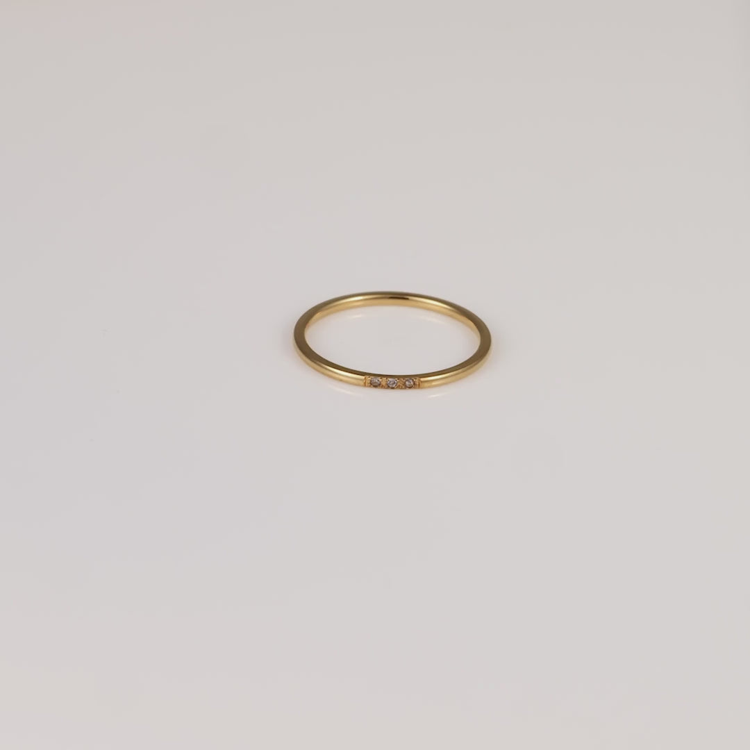 Triple Spark Gold Ring