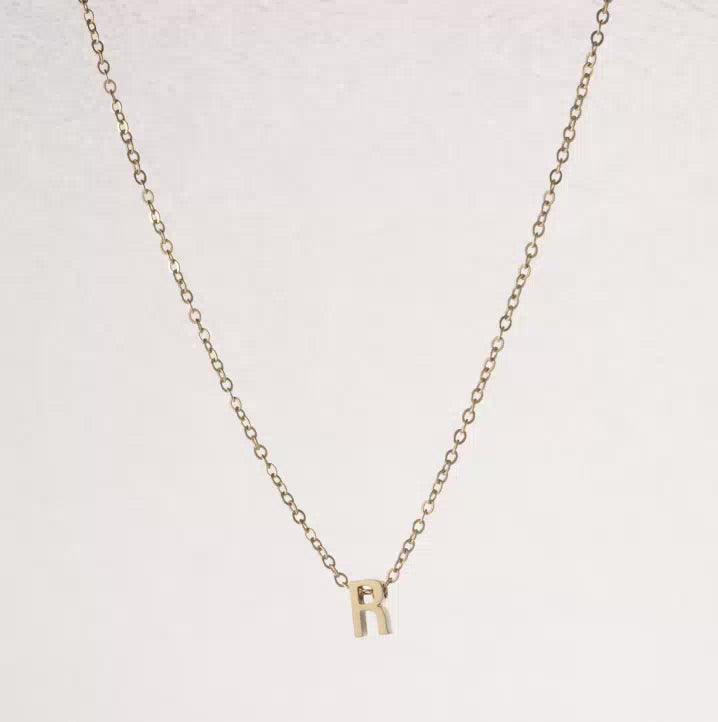 Gold Letter Pendant Necklace