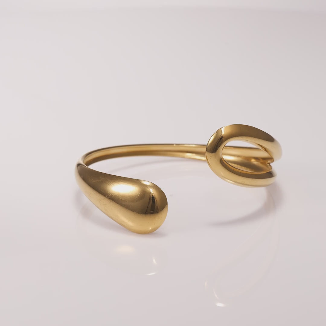 Hammered Texture Open Bracelet