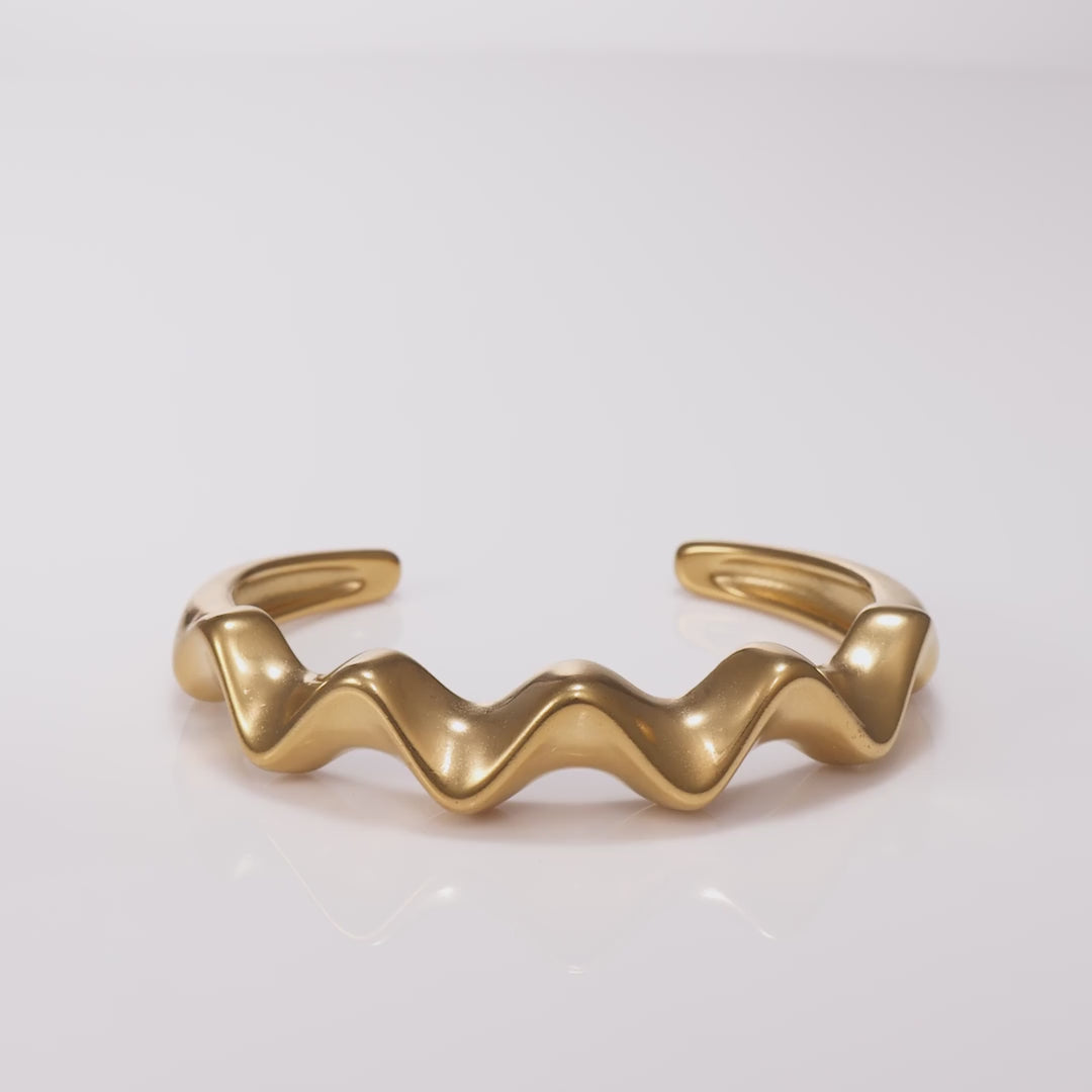 Gilded Ripple Cuff